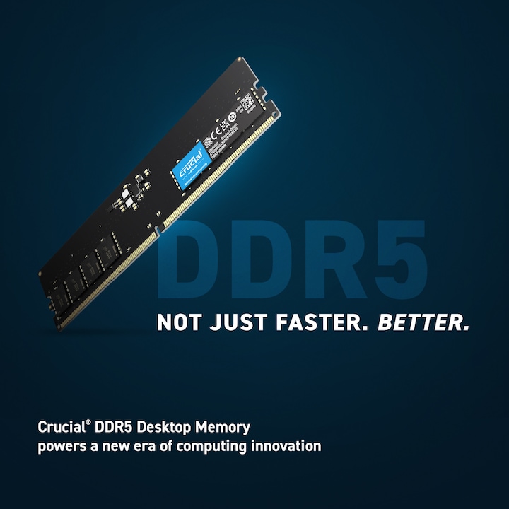 Produktbild Crucial CT2K32G56C46U5 (2 x 32GB, 5600 MHz, DDR5-RAM, U-DIMM)