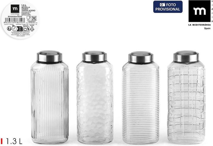 Actual product image La Mer Glas-Flasche Glas 1,3 L (12 Stück) (1.30 l, 12 x)