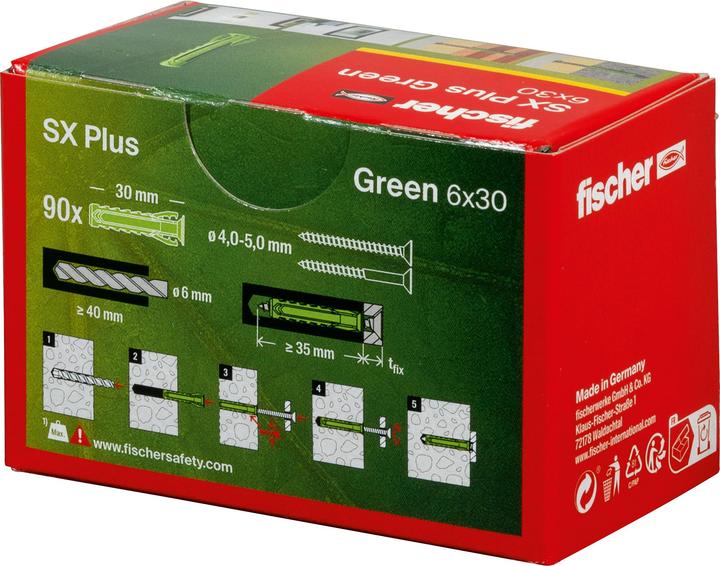 Produktbild Fischer Dübel SX Plus Green 6x30 (90 Stk.)