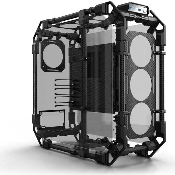 Produktbild Alphacool GHE Apex Skeleton Carbon Geh??use (ITX, ATX, mATX)