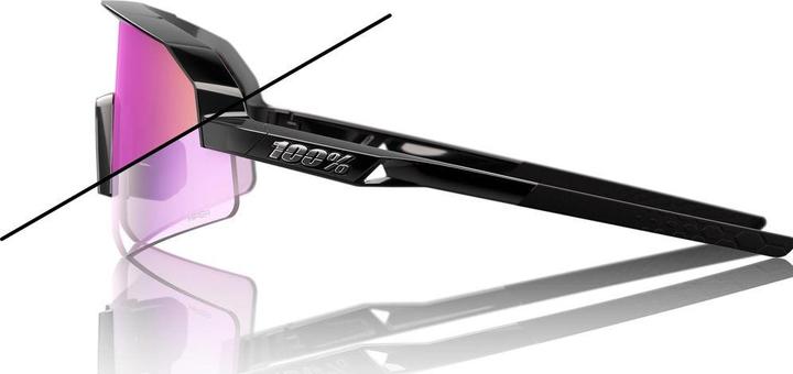 Actual product image 100% Slendale Sl (Gloss Black, Photochromic Purple Mirror)