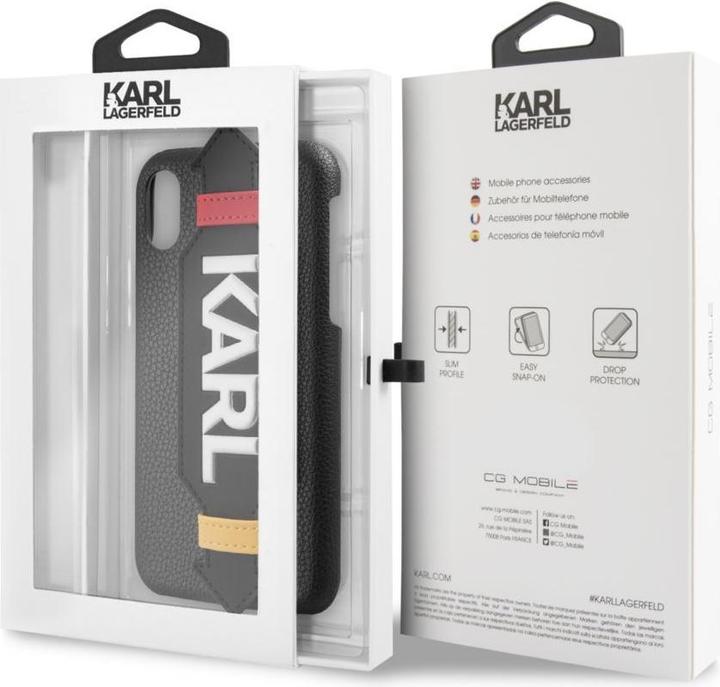 Productafbeelding Karl Lagerfeld iPhone X/XS PU hoesje met bandje (Apple iPhone X, Apple iPhone XS)