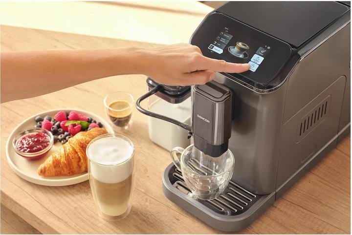 Produktbild Sencor SES 8500BK grau / Kaffeevollautomat / 1350W / 20 bar / 1,5 l / 200 g Behälter