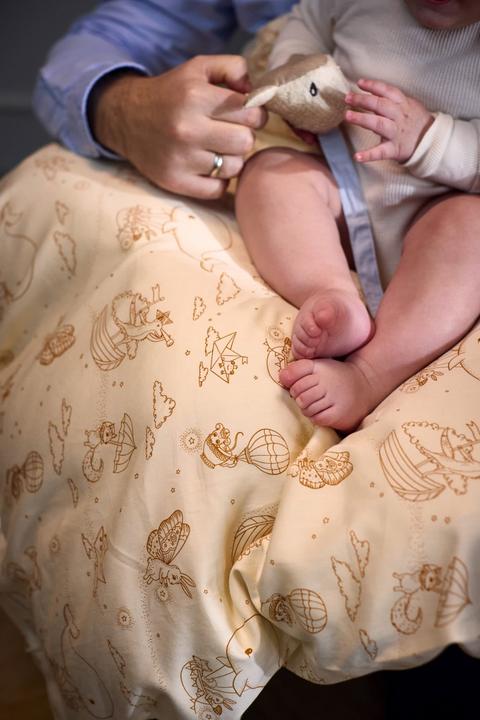 Actual product image Filibabba - Baby bed linen - Dreamy Adventurers - Hvid - 70x100 cm (FI-03808) (70 x 100 cm, 40 x 45 cm)