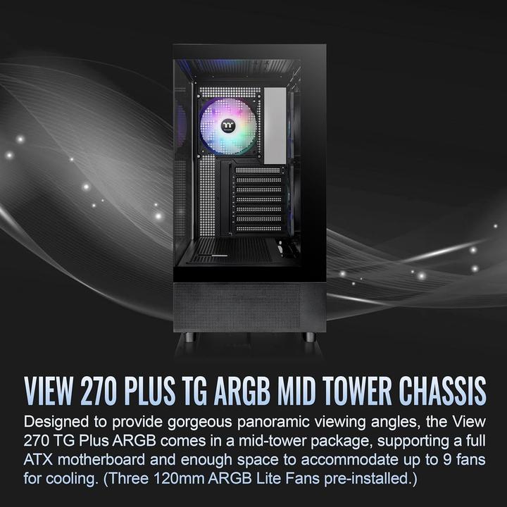 Actual product image Thermaltake View 270 Plus TG ARGB (E-ATX, Mini-ITX, mATX, ATX)