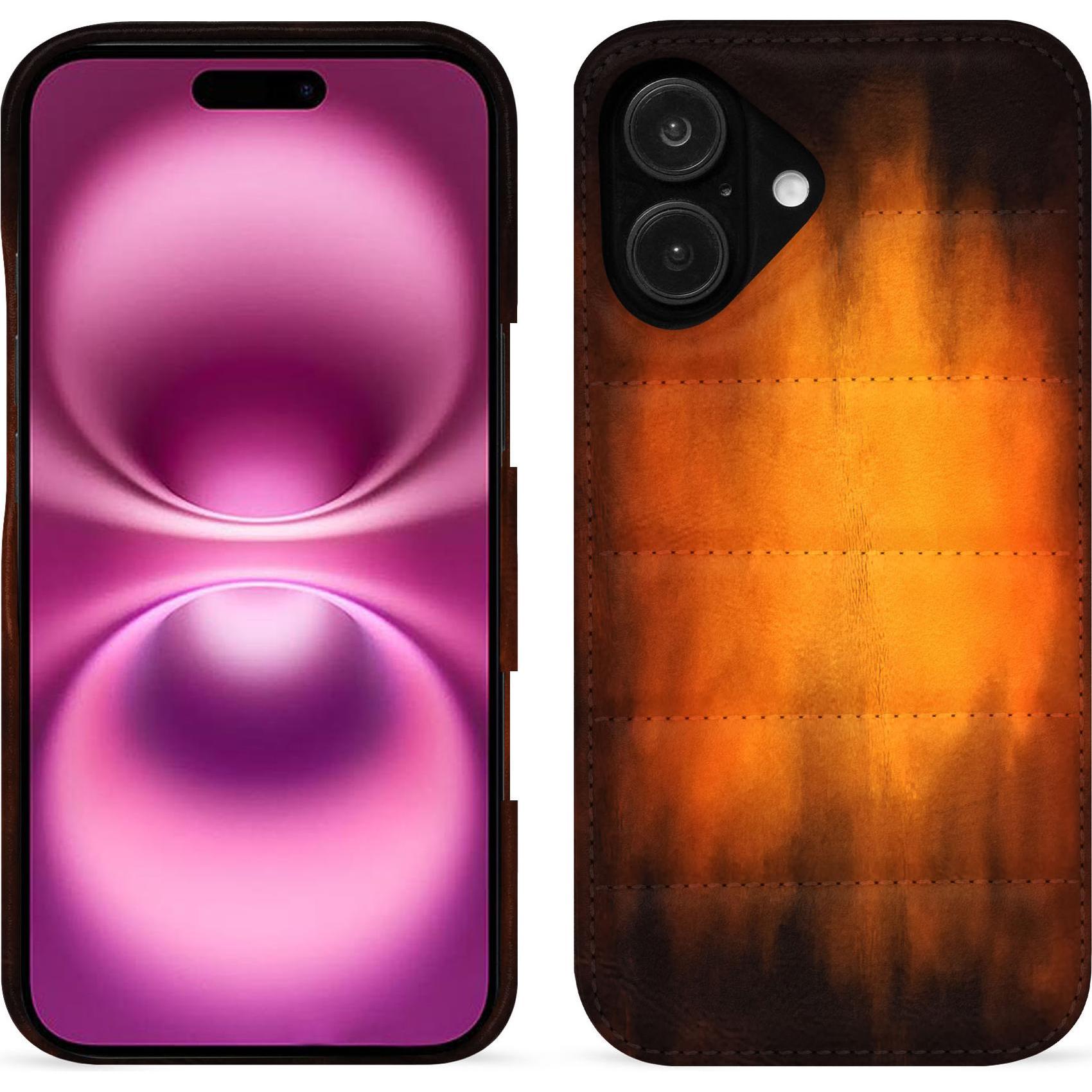 Noreve Lederschutzhülle (Apple iPhone 16 Plus), Smartphone Hülle, Violett