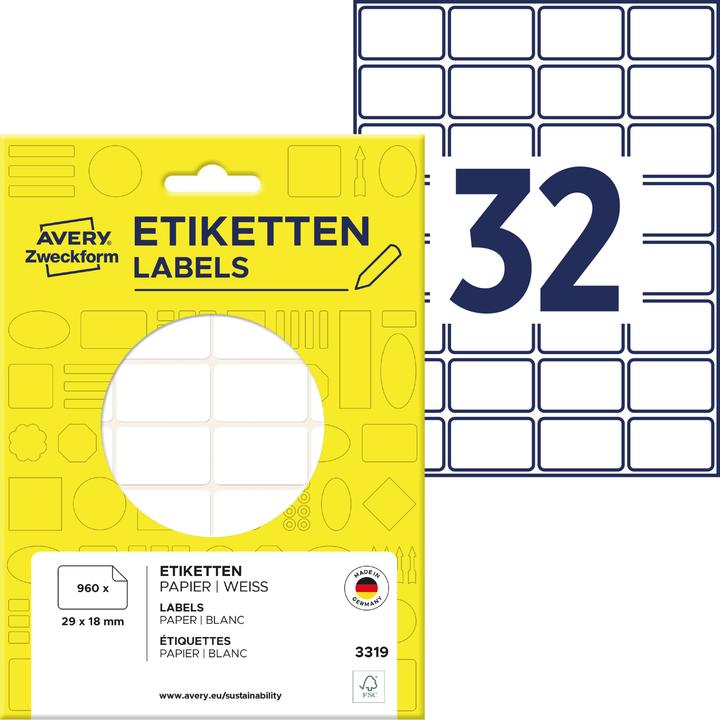 Image du produit Avery Étiquettes à usage multiple