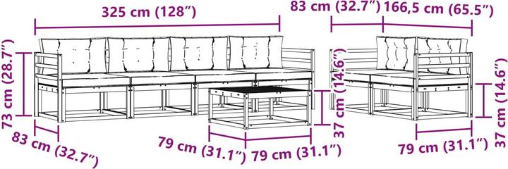 Produktbild vidaXL Outdoor-Sofa