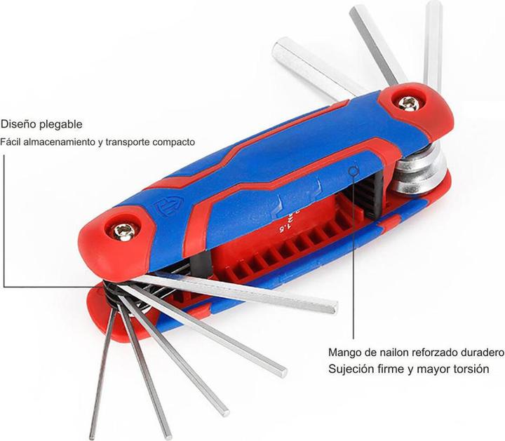 Actual product image Workpro external hexagon spanner 1.5 mm, 2.0 mm, 2.5 mm, 3.0 mm, 4.0 mm