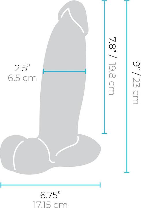 Actual product image Earthly Body B-Vibe Slipskin 9 Inch Girthy