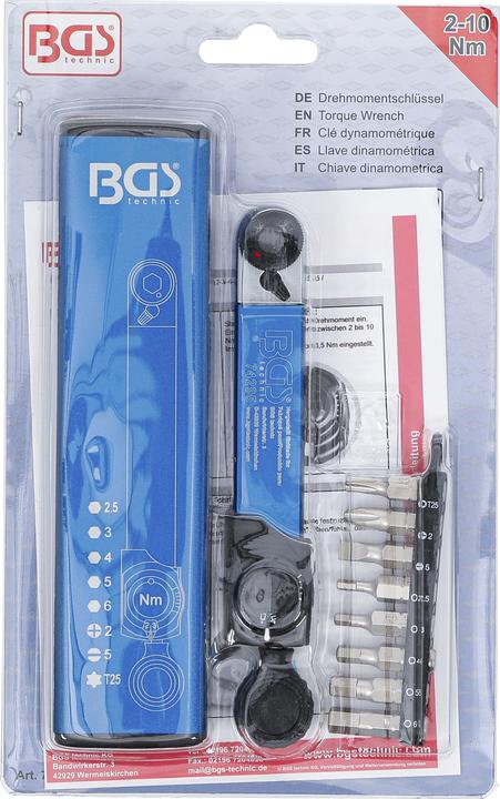 Actual product image BGS Torque spanner (1/4", 2 Nm, 10 Nm)