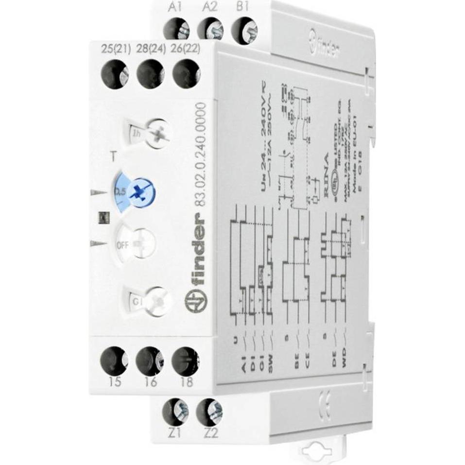 Finder 83.02.0.240.0003 Relè orario multifunzione con 8 funzioni temporali Relè orario, Relais