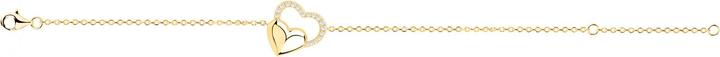 Immagine prodotto Lara Bracciale Placcato Oro - Zirconia - Cuore (Ottone)