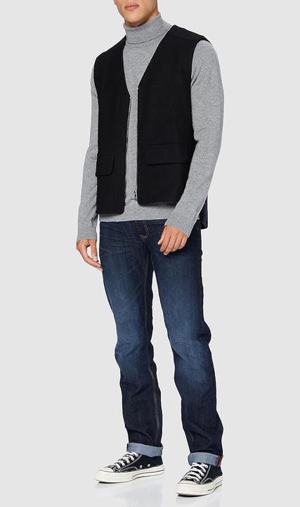 Actual product image Falke Men's Roll Neck Sweatshirt with Ribbed Texture and Knit Comfort (3XL)