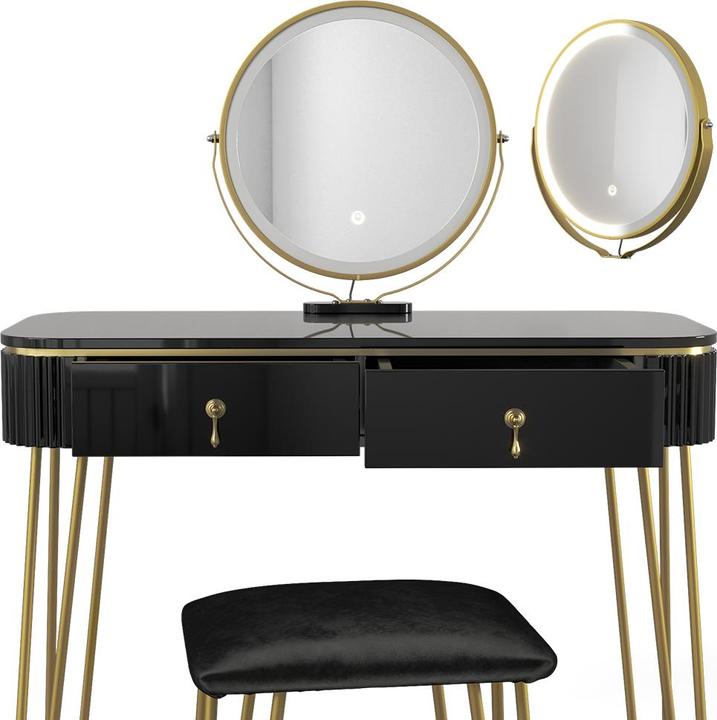 Image du produit Vicco Grace avec éclairage LED et tabouret (100 x 40 x 126 cm)