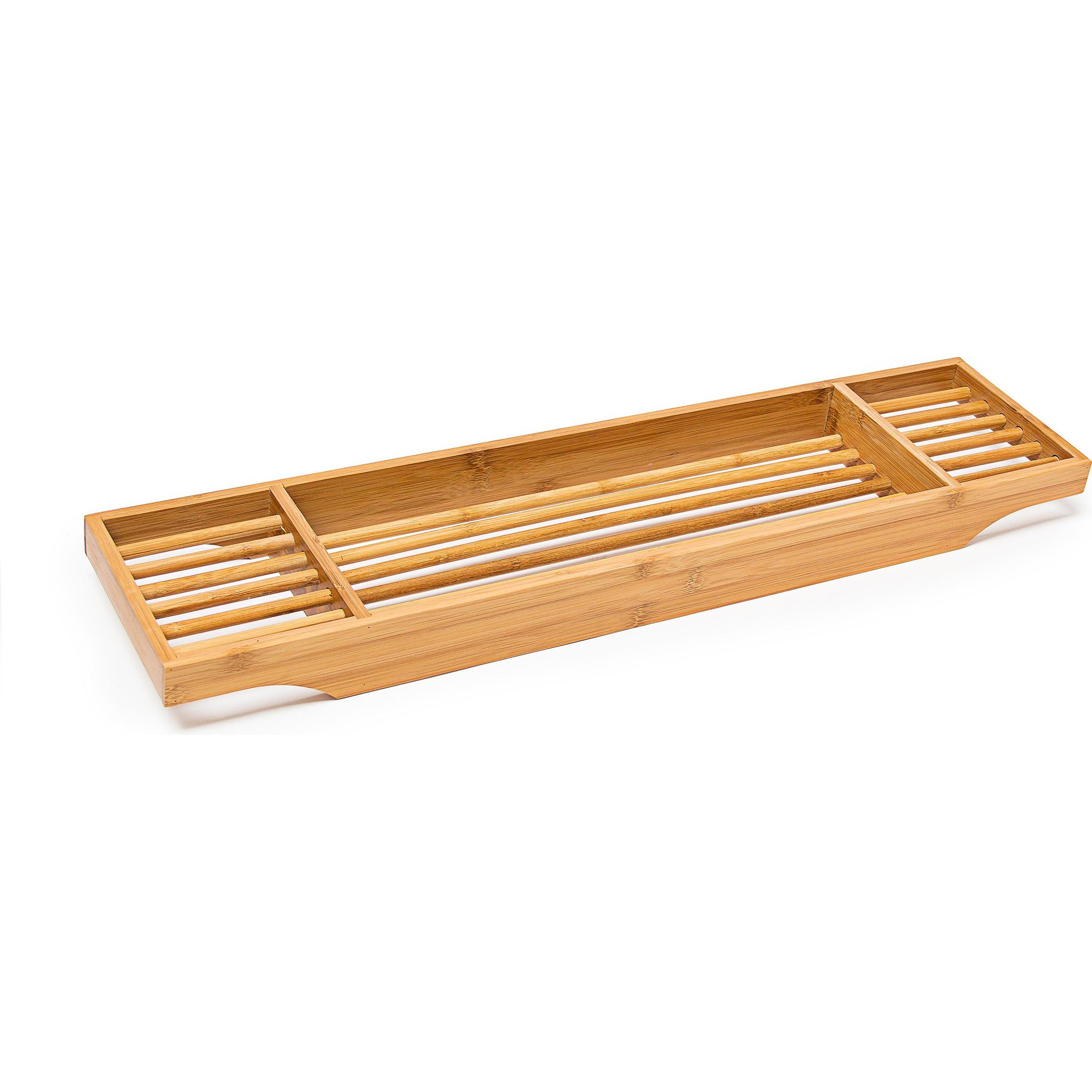 Relaxdays, Duschablage, Bambus (70 x 16.5 x 5.5 cm)