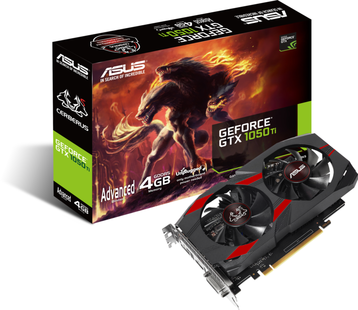 Produktbild ASUS GeForce CERBERUS GTX 1050TI A4G (4 GB)