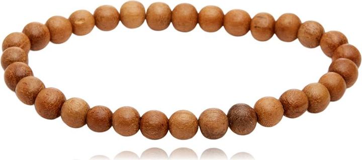 Immagine prodotto Leyda Bracciale in legno di noce (18 cm, Pietra colorata)