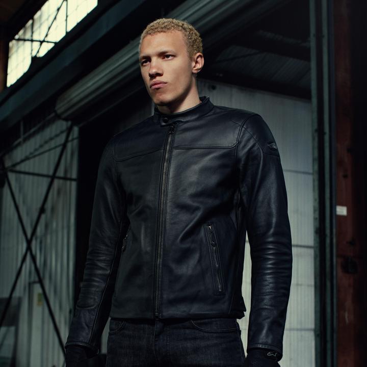 Actual product image Alpinestars Blacktrack Leather Jacket (Men, 3XL)