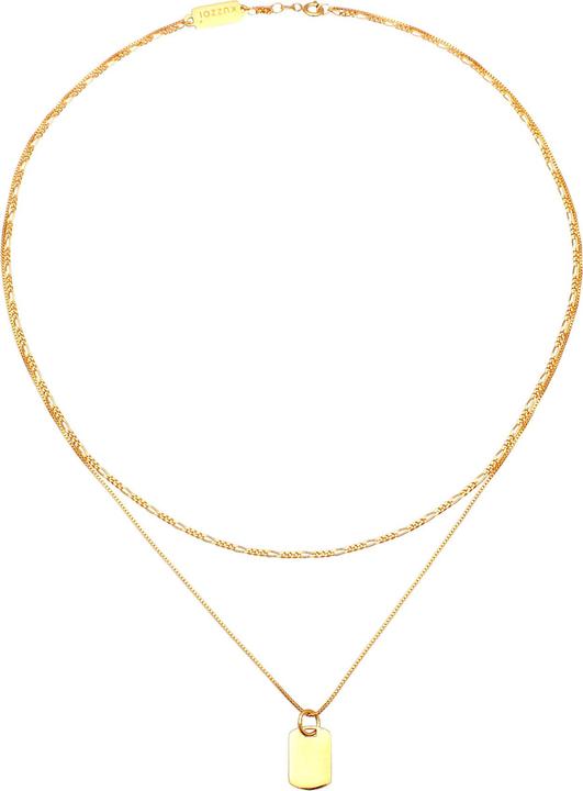 Produktbild Kuzzoi Halskette Herren Layer Figaro Venezianer Platte 925 Silber (925er Sterling Silber, 50 cm)
