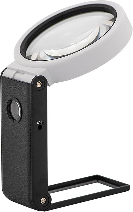 Produktbild Wedo Lupe mit LED-Licht und UV sowie USB und Standfuss sw