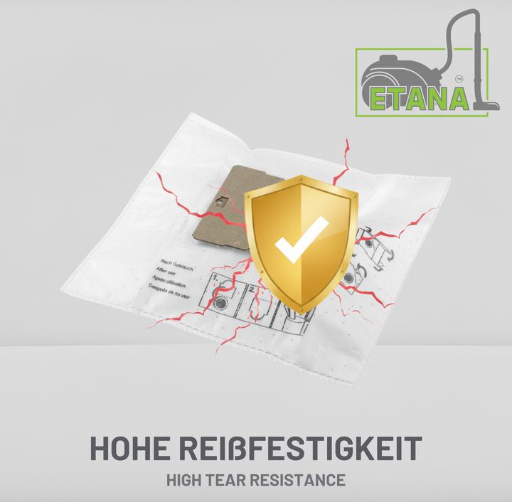 Produktbild Etana I 10 Staubsaugerbeutel passend für Grundig VCC 3850 A I Staubbeutel inkl. 1 Filter (10x)