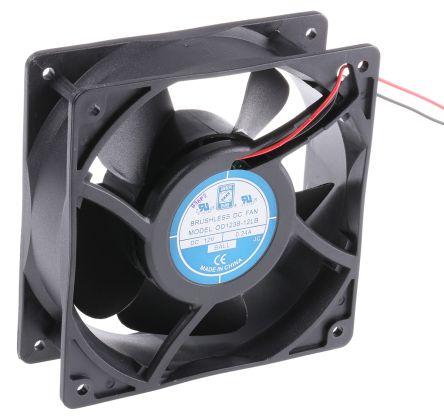 Produktbild RS PRO Lüfter 120x120x38mm 12VDC 2,9W 122m³/h (120 mm)
