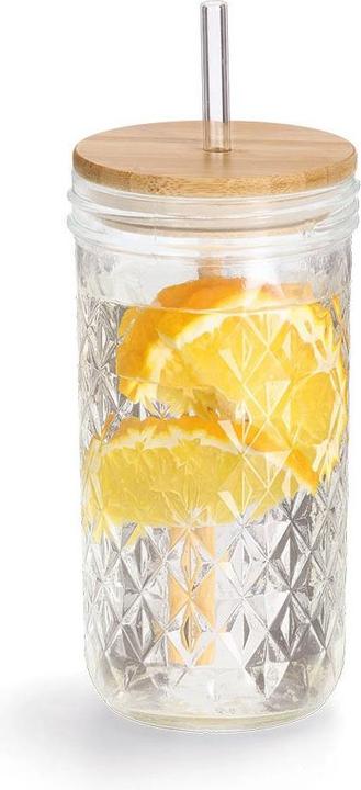 Immagine prodotto Zeller Present Bicchiere con coperchio in bambù (0.58 l, 1x)