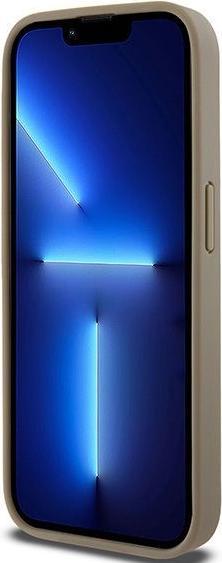 Actual product image DKNY PU Leather Repeat Pattern Bottom Stripe Case for iPhone 15 Pro Brown (Apple iPhone 15 Pro)