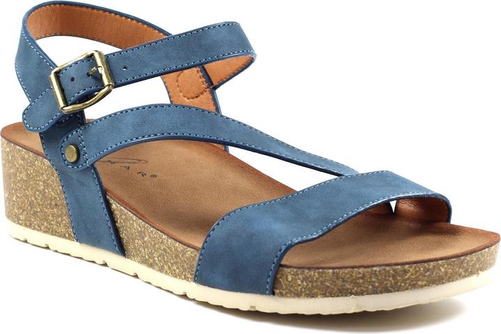 Actual product image Lunar Womens/Ladies Cluster Wedge Sandals (37)