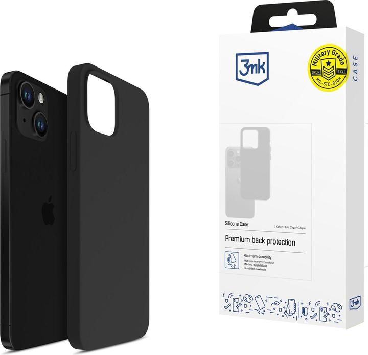 3MK iPhone 14 Hülle aus der Silicone Case Serie - Schwarz (Apple iPhone 14)