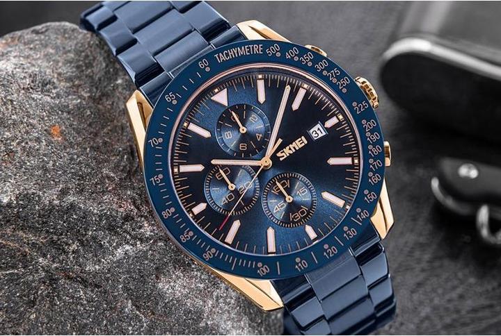 Immagine prodotto Skmei 9253RGBU Herrenuhr + BOX (Cronografo, Orologio da polso analogico, 45 mm)