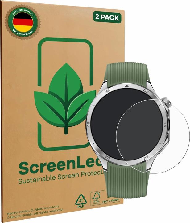 ScreenLeaf Schutzfolie nachhaltiger Displayschutz Display Schutz Folie Klar Transparent (Watch 3)