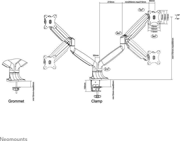 Produktbild Neomounts FlachbildschirmTischhalterung (Tisch, 32")