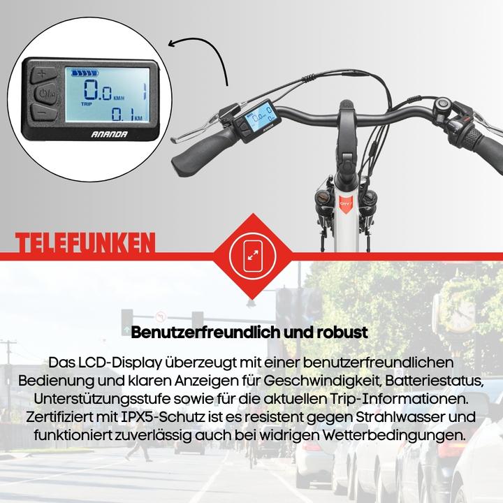 Actual product image Telefunken City E-Bike Damen RC835 28 Zoll Frontmotor 3-Gang Nabenschaltung