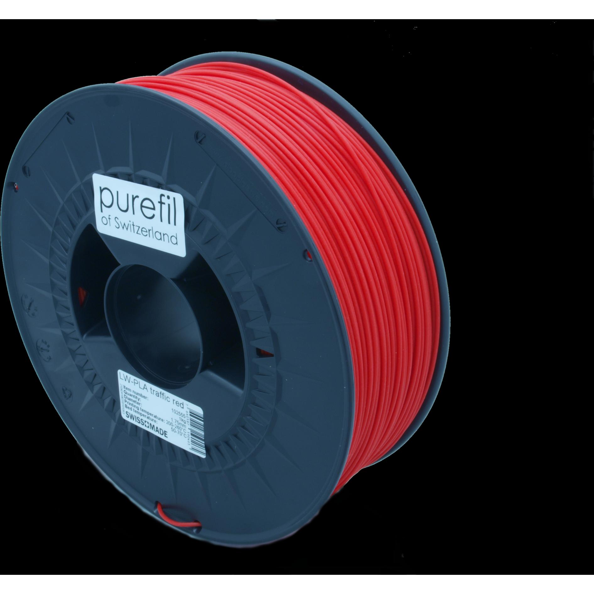 Purefil LW-PLA Filament (1.75 mm, 1000 g, Rot), 3D Filament, Rot