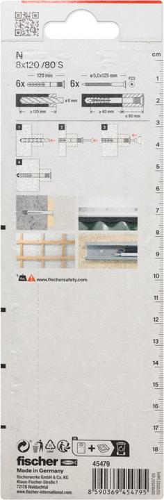 Actual product image Fischer Nail anchor N 8x120/80 S K (6 pcs.)
