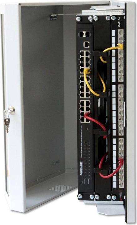 Produktbild Techly I-CASE FL-09-BGT Rack 9U Wandmontiertes Regal (9 HE, 19 Zoll Rack)