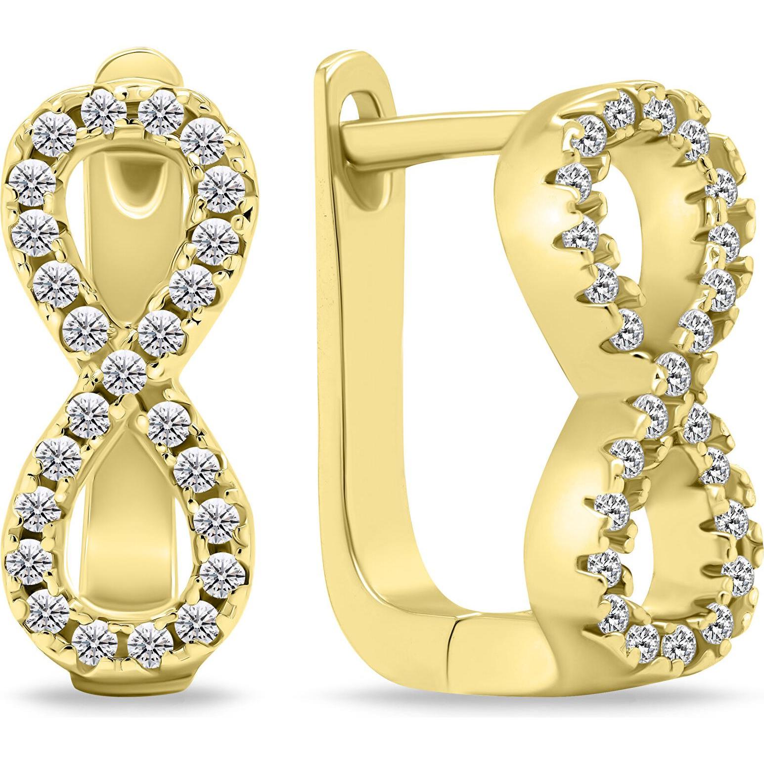 Brilio, Orecchini, Argento - Orecchini infiniti moderni placcati oro EA658Y