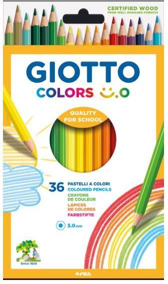 Produktbild Giotto Packung mit 36 Farben Smile Buntstifte (Mehrfarbig, 36 x)