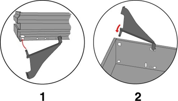 Actual product image Hettich Fascia supports for hanging file frames and wide drawers (1 pcs.)