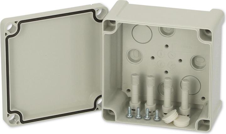 Productafbeelding Fibox Behuizing grijs deksel IP65 110x110x65mm (Huisvesting)