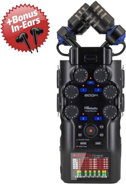 Zoom Audio-Recorder H6 Studio + Bonus In-Ear Kopfhörer