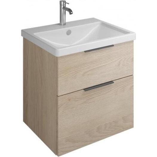 burgbad, Badmöbelset, Eqio Keramik-Waschtisch inklusive Waschtischunterschrank, Breite 630 mm