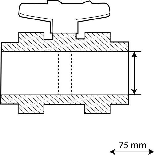 Produktbild Koi-Breeder PVC-U Kugelhahn 75mm
