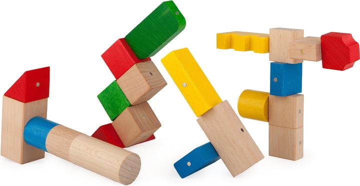 Image du produit Kooglo Blocs magnétiques en bois Couleur Basic