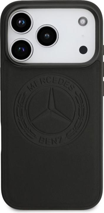 Produktbild Mercedes Leather Vintage Logo MagSafe Case for iPhone 17 Pro Black (Apple iPhone 17 Pro)