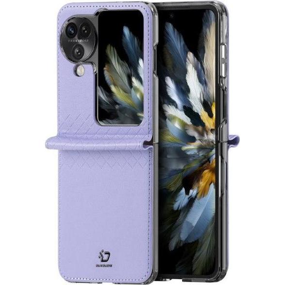 Thumbnail - Dux Ducis Bril Series Leder Hülle (Oppo Find N3 Flip), Smartphone Hülle, Violett