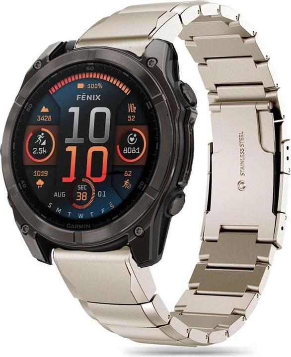 Tech-Protect SteelBand Bracelet for Garmin Fenix 5X / 5X PLUS / 6X / 6X PRO / 7X / 8 (51 MM) - Titan (Edelstahl)