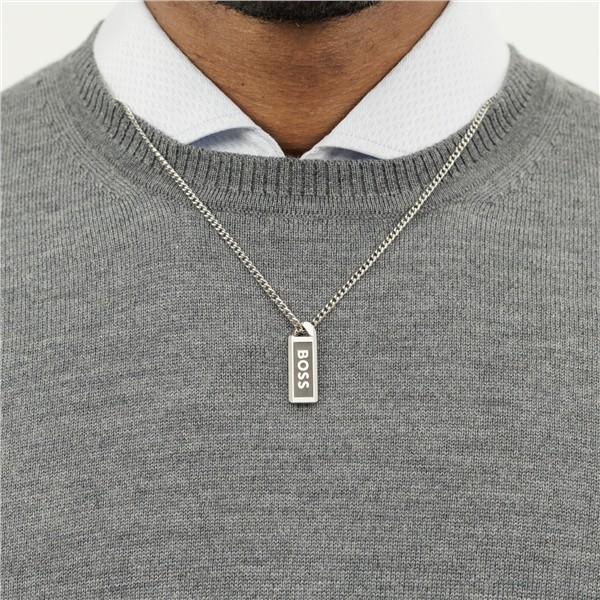 Produktbild Hugo Boss Men's Steel Necklace Kassy Emblem 1580677 (Edelstahl)